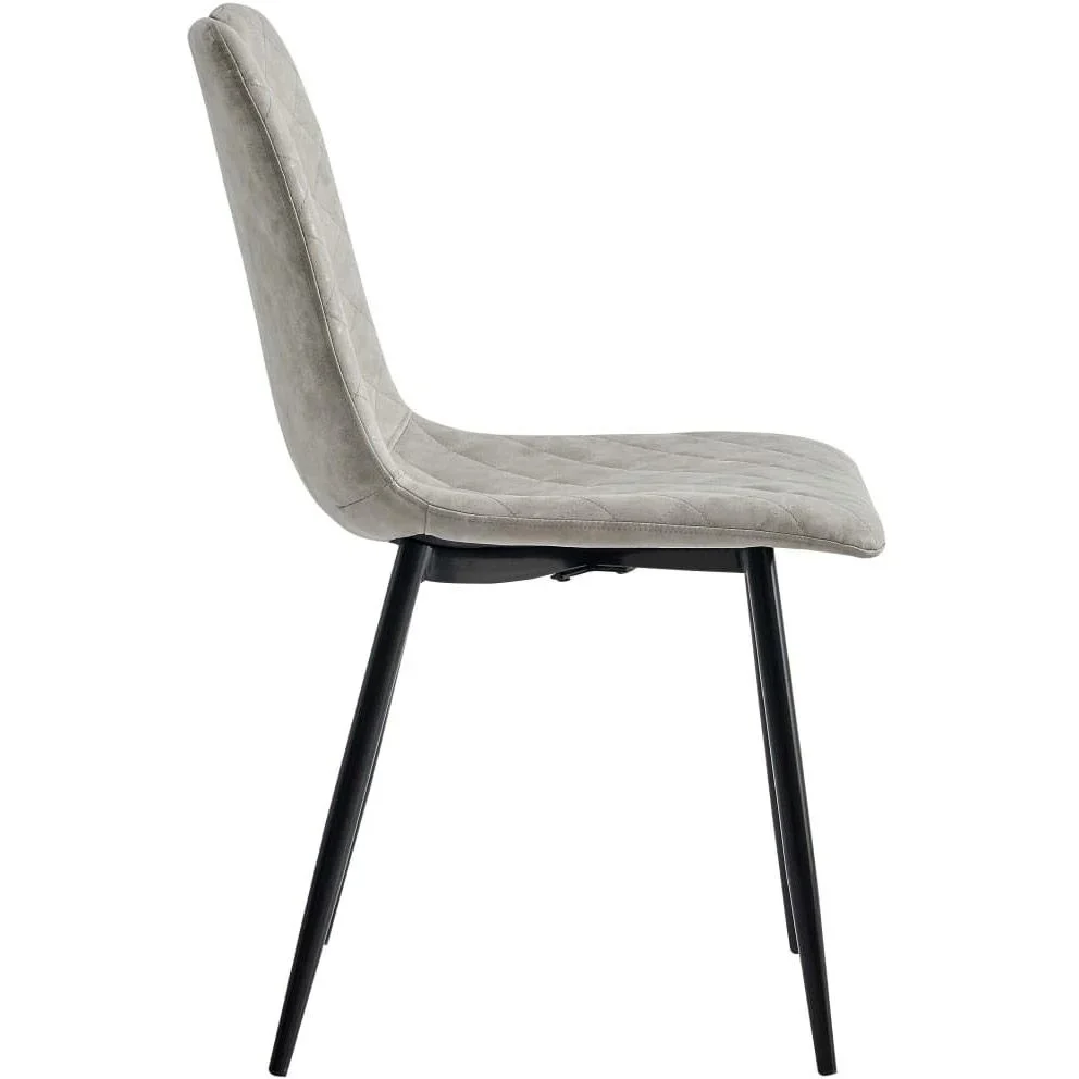 Esszimmerstühle 2-Sitzer Kunstleder hellgrau - 0