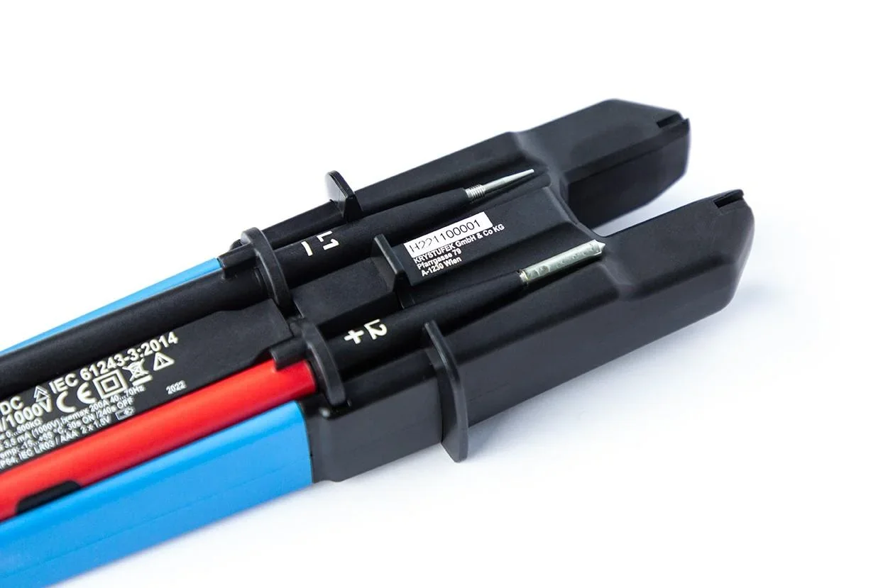 Strom- und Spannungsprüfer mit LED/LCD Anzeige, bis 1500V DC, bis 1000V AC, bis 200A AC/DC - 0