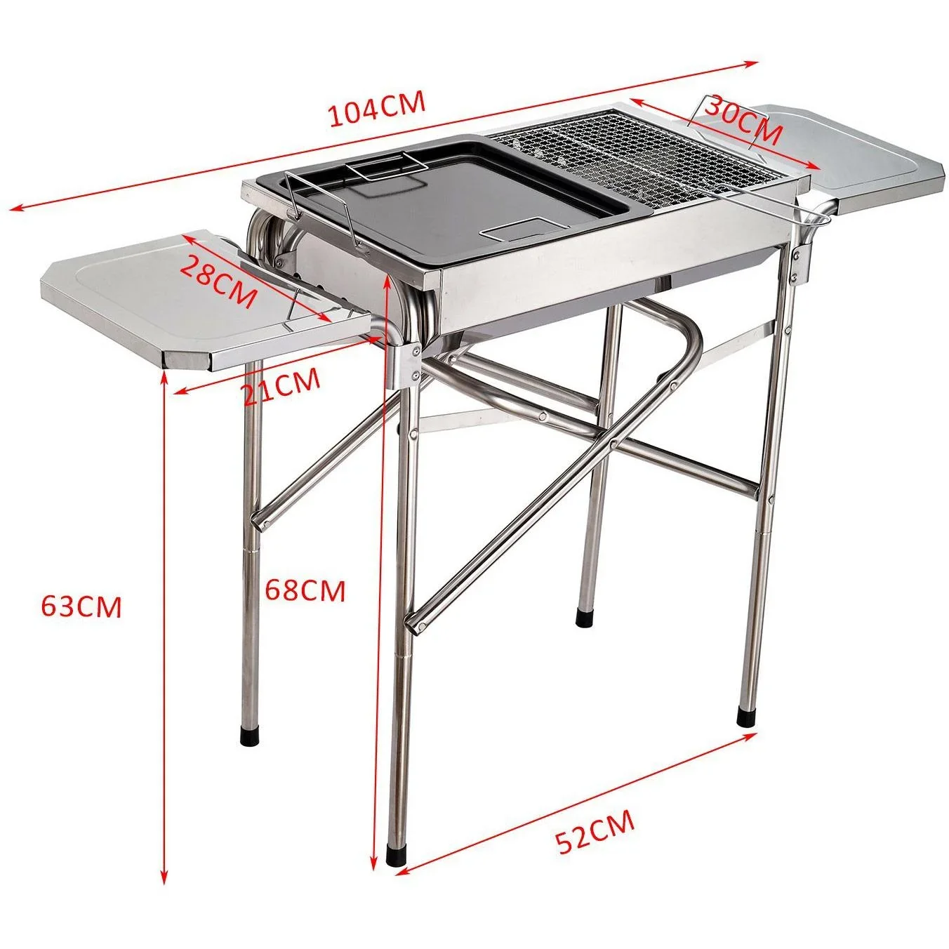 Holzkohlegrill Grill BBQ Holzkohle Kohlegrill Standgrill - 0