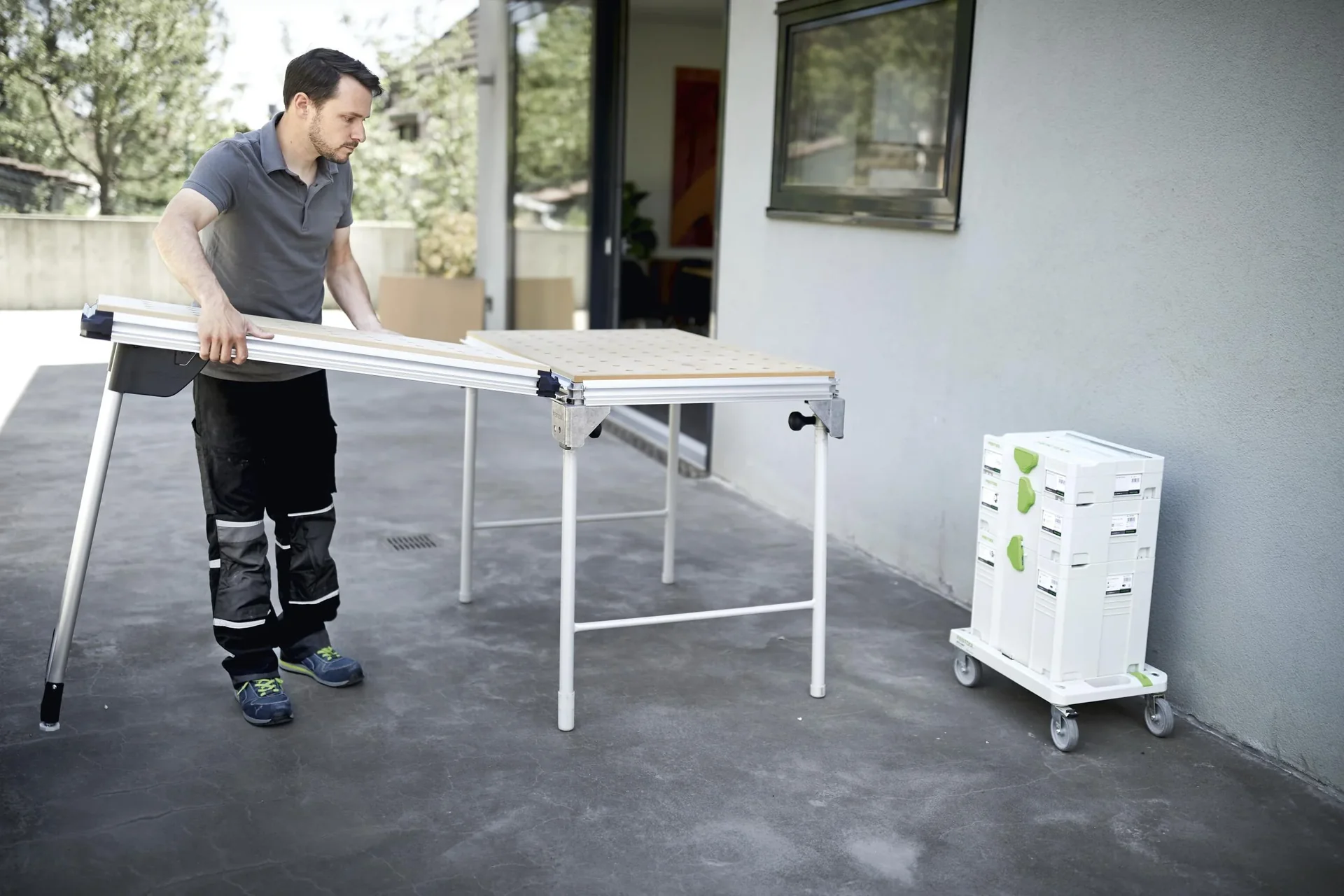 Mobile Werkstatt Werkbank MW 1000 Basic auf Rädern inklusive Auszug SYS-AZ-MW 1000 - 9