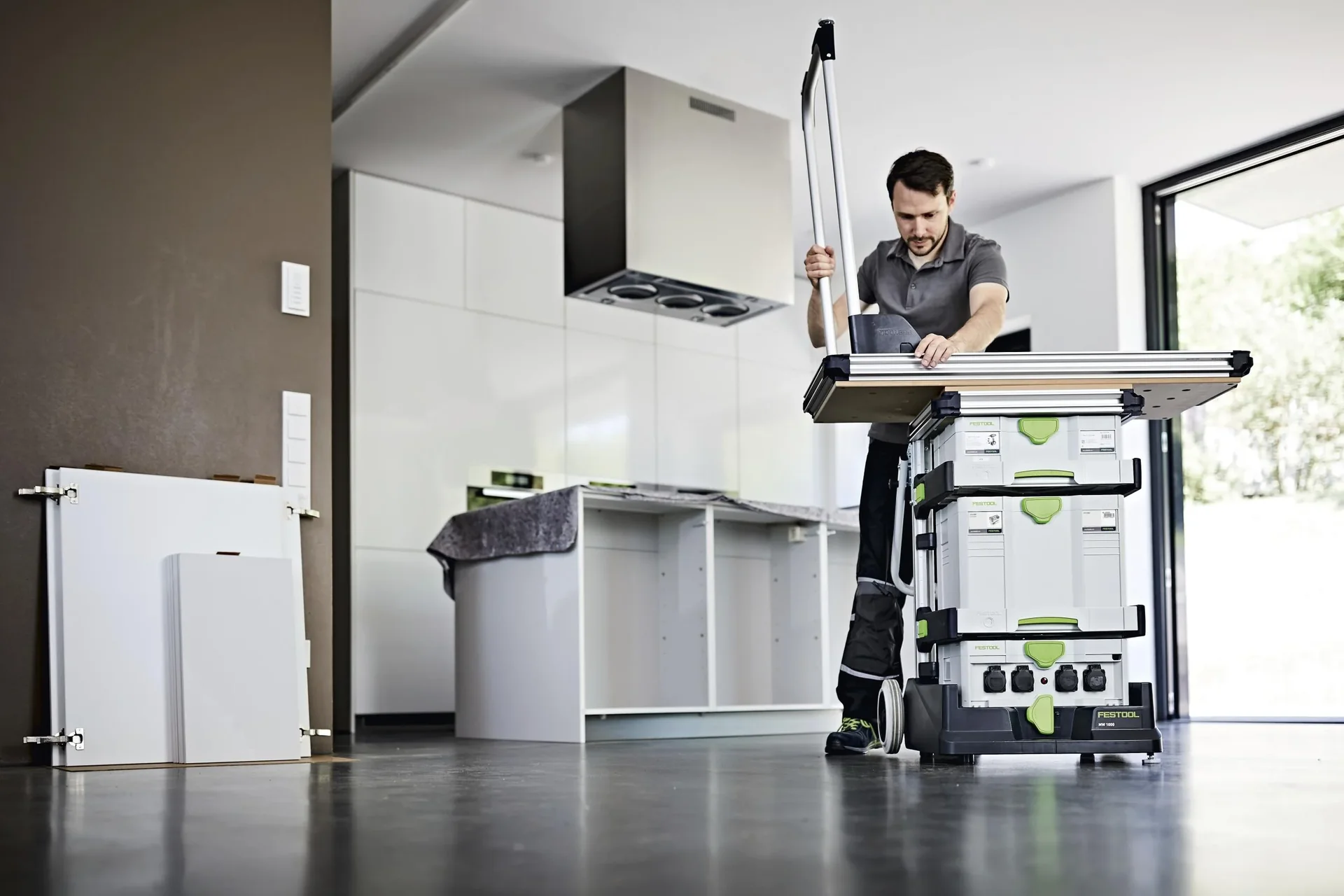 Mobile Werkstatt Werkbank MW 1000 Basic auf Rädern inklusive Auszug SYS-AZ-MW 1000 - 10