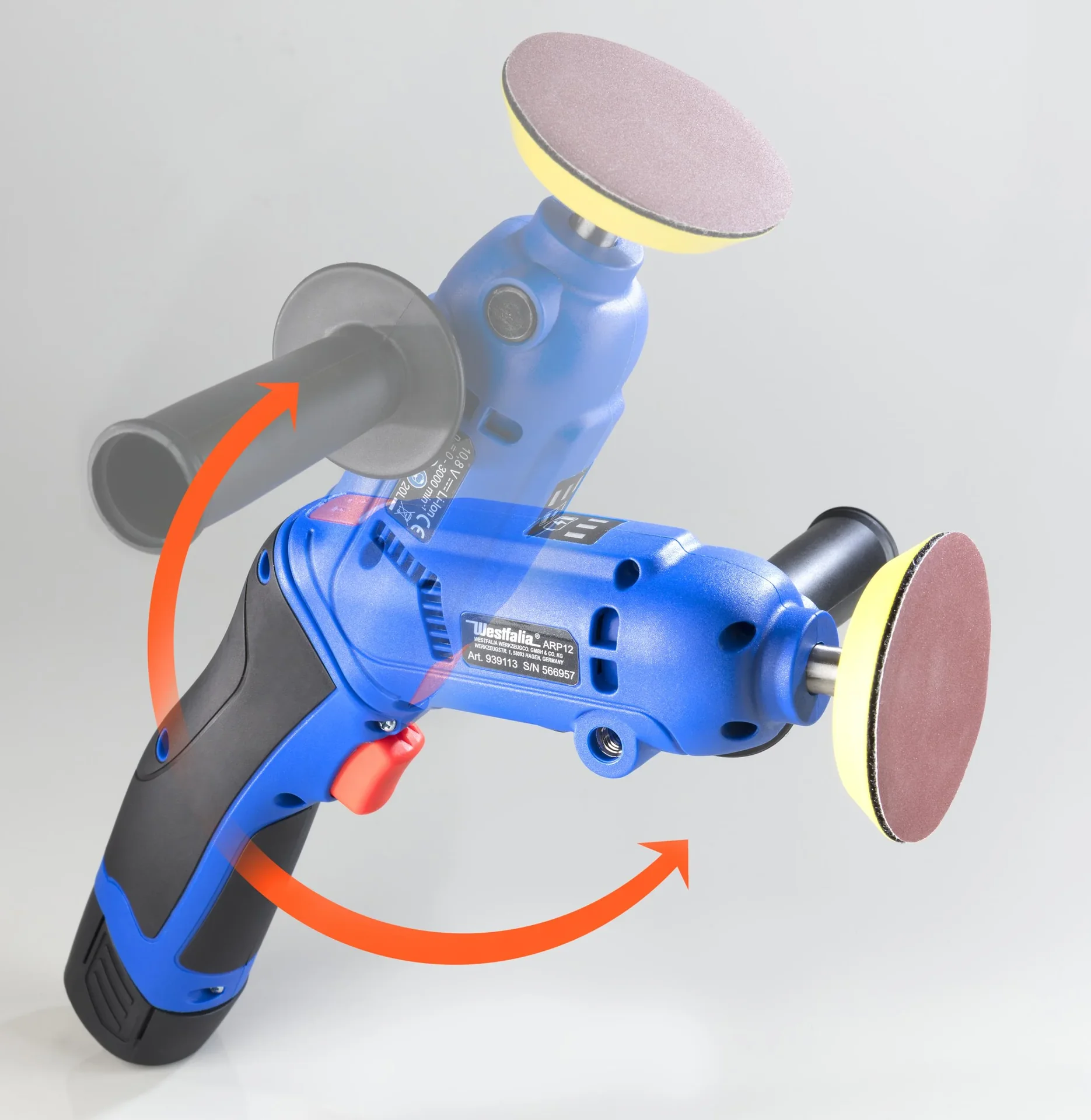 12 Volt Akku Poliermaschine Rotation - inklusive Zuberhör und Tasche - 1