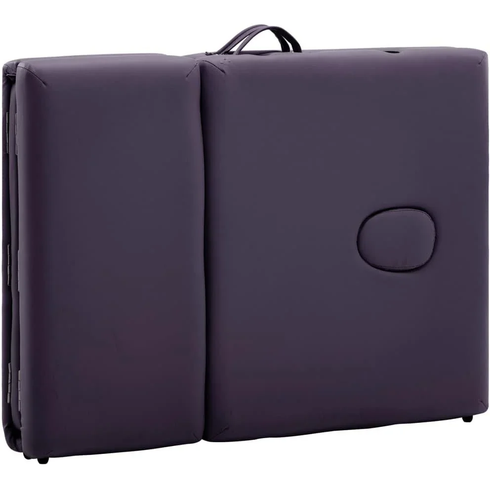 Zusammenklappbarer Massagetisch mit 4 Zonen Holz weinrot - 0