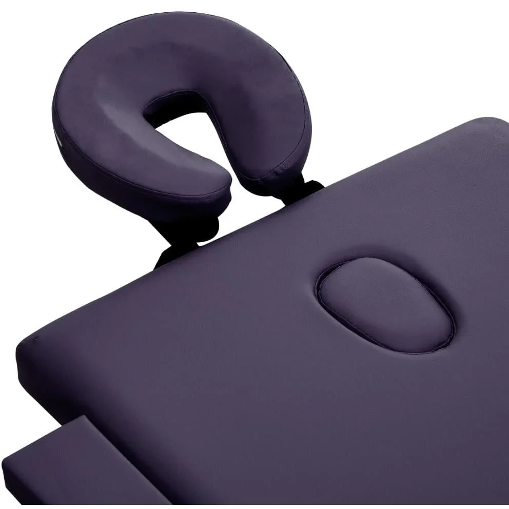 Zusammenklappbarer Massagetisch mit 4 Zonen Holz weinrot - 6