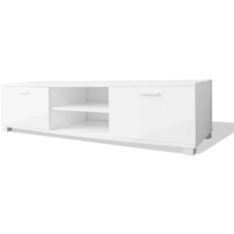 TV-Schrank 140x40,3x34,7 cm Hochglanz weiß - 1