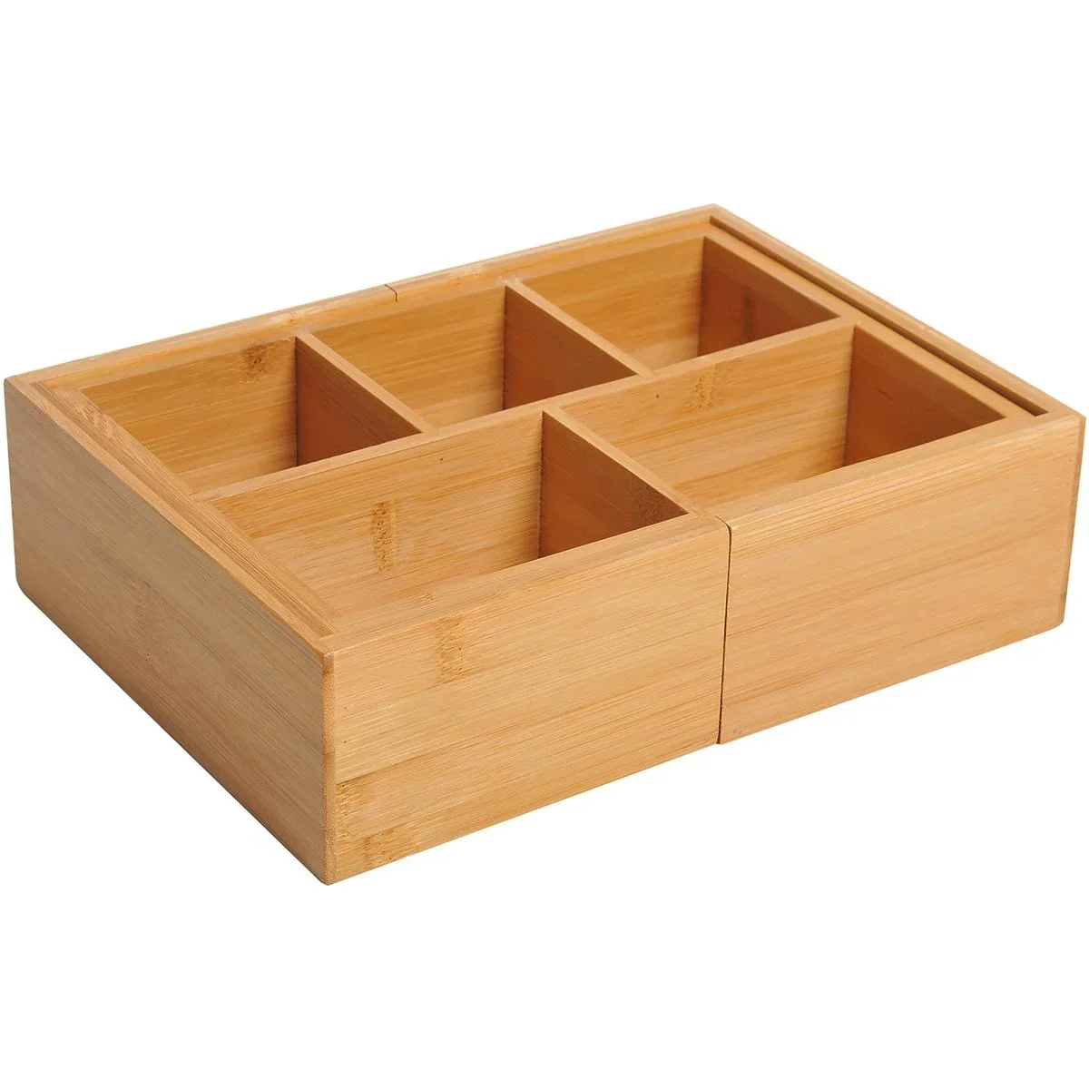 Ausziehbarer Organizer mit 5 bis 7 Fächer natur - 0