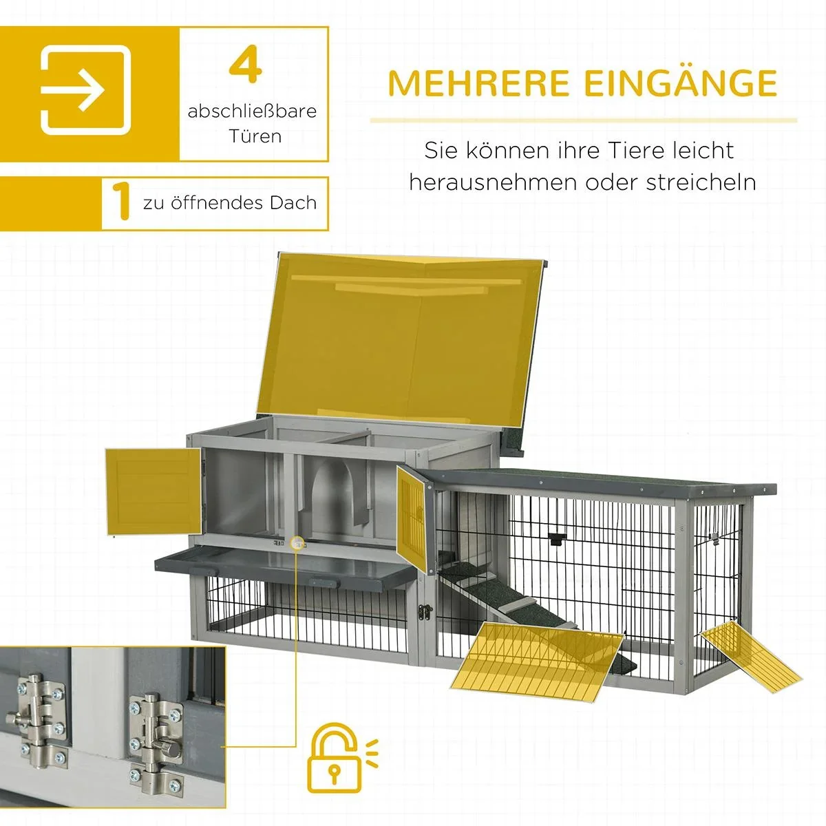 Kleintierstall für 2 Zwergkaninche - 1
