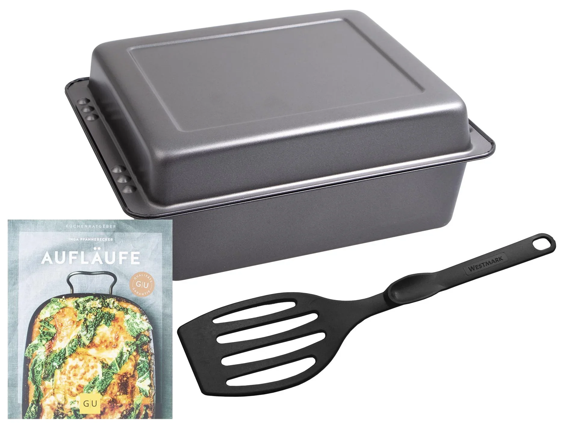 Kombi-Bräterset Easy Oven, 4-tlg. inklusive Pfannenwender und Rezeptbuch - 0