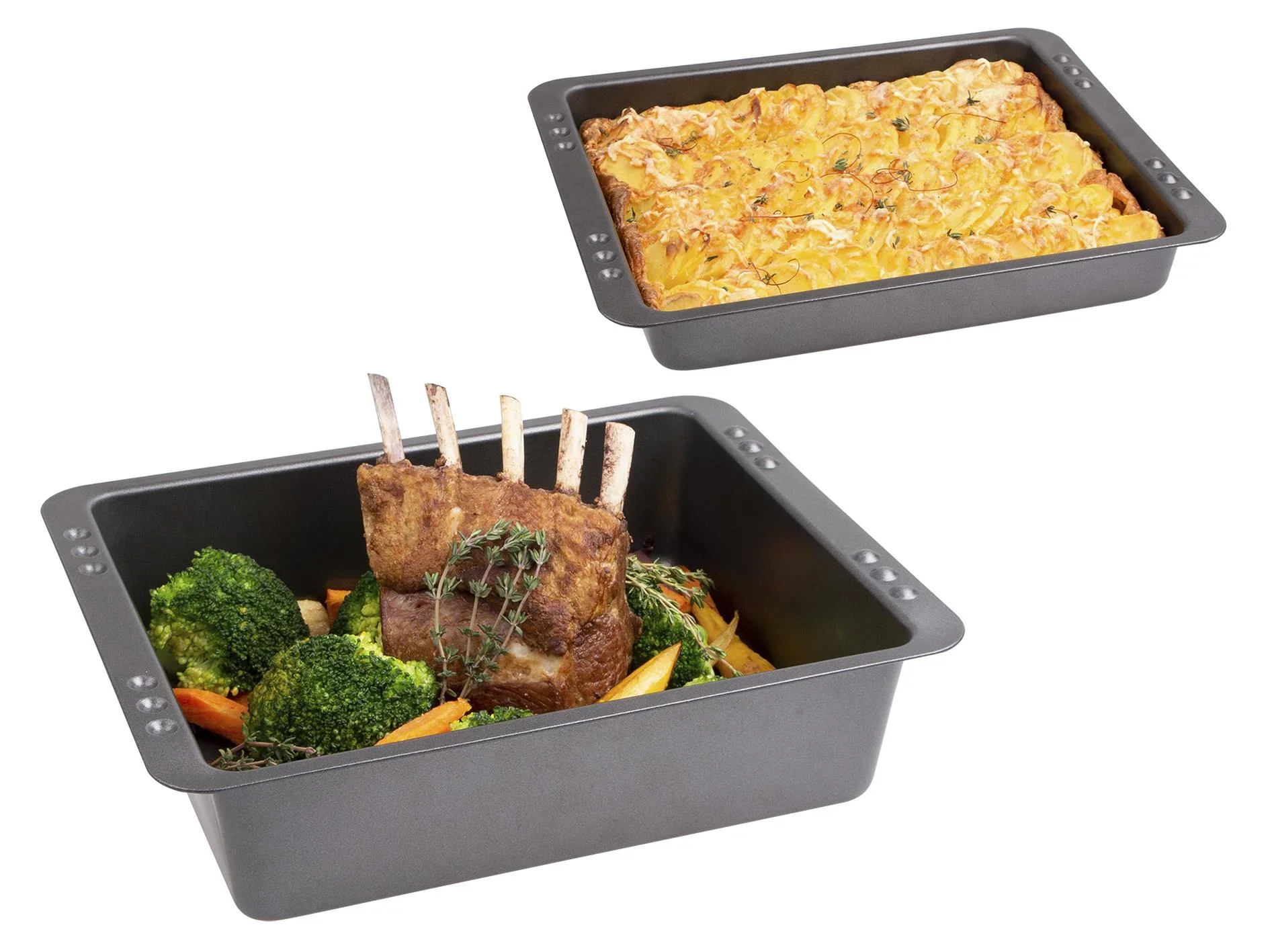 Kombi-Bräterset Easy Oven, 4-tlg. inklusive Pfannenwender und Rezeptbuch - 1