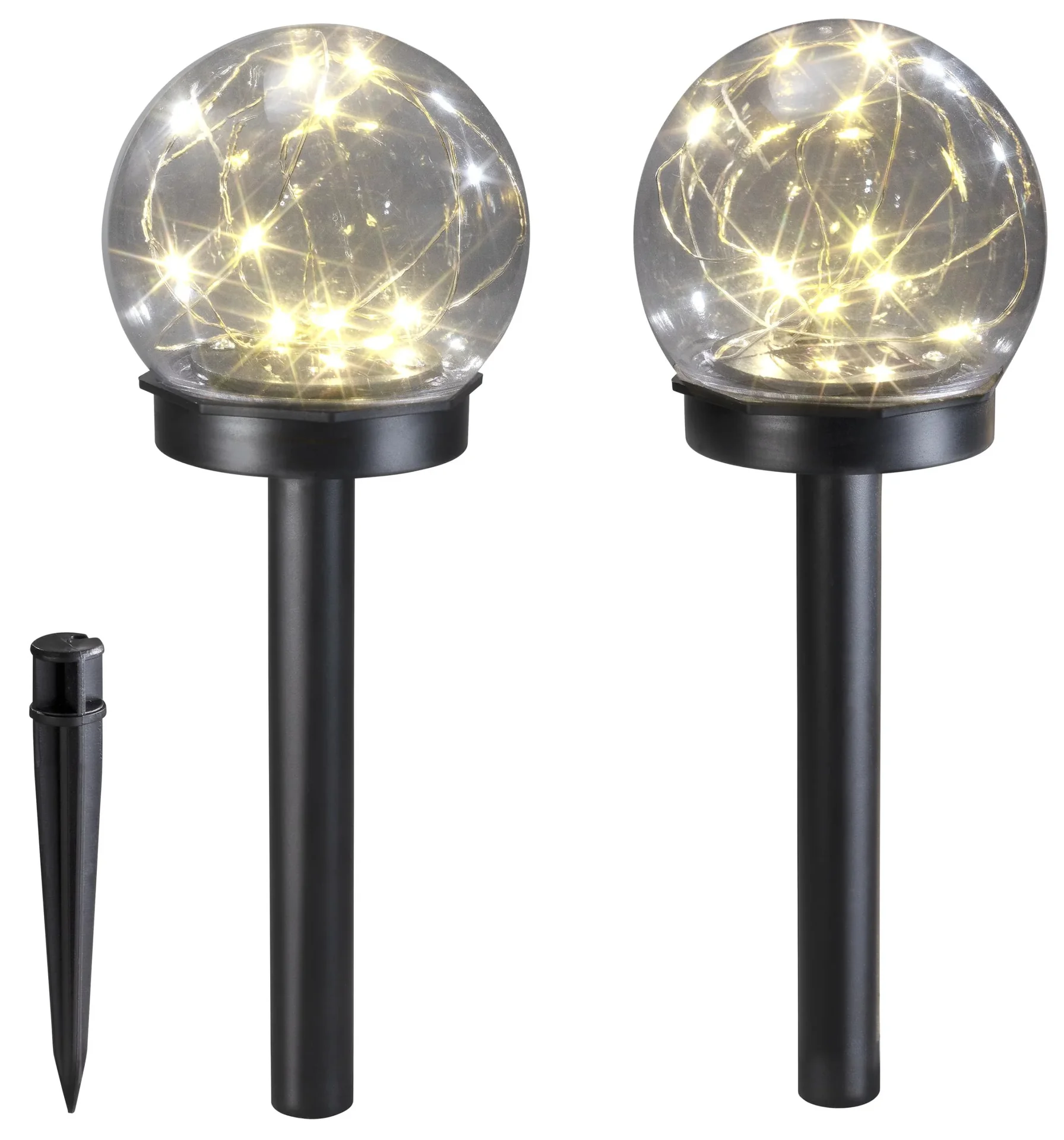 Solar Kugel Set, 10 cm, 2er-Set - 0