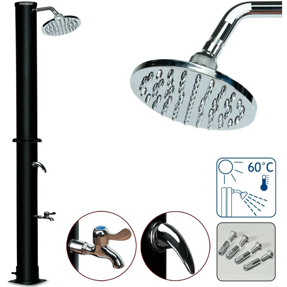 Außendusche / Gartendusche - Solar-Warmwasser 215cm - 3