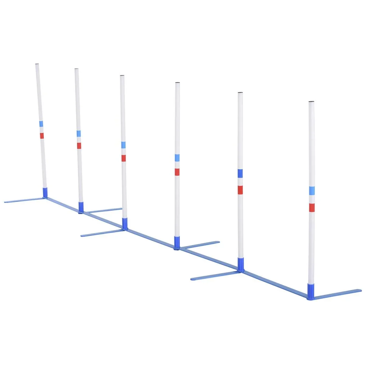 Hunde Slalomstangen Agility Training für Haustiere Hundetrainigsset Inklusive 600D Tasche Leicht zu tragen Polyester Kun - 2