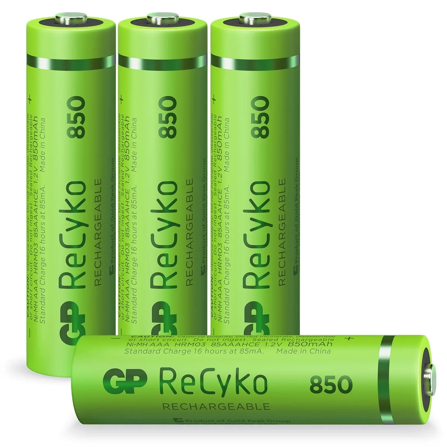 ReCyko Micro (AAA) NiMH Akkus mit 850 mAh, 1,2V - 4 Stück - 0