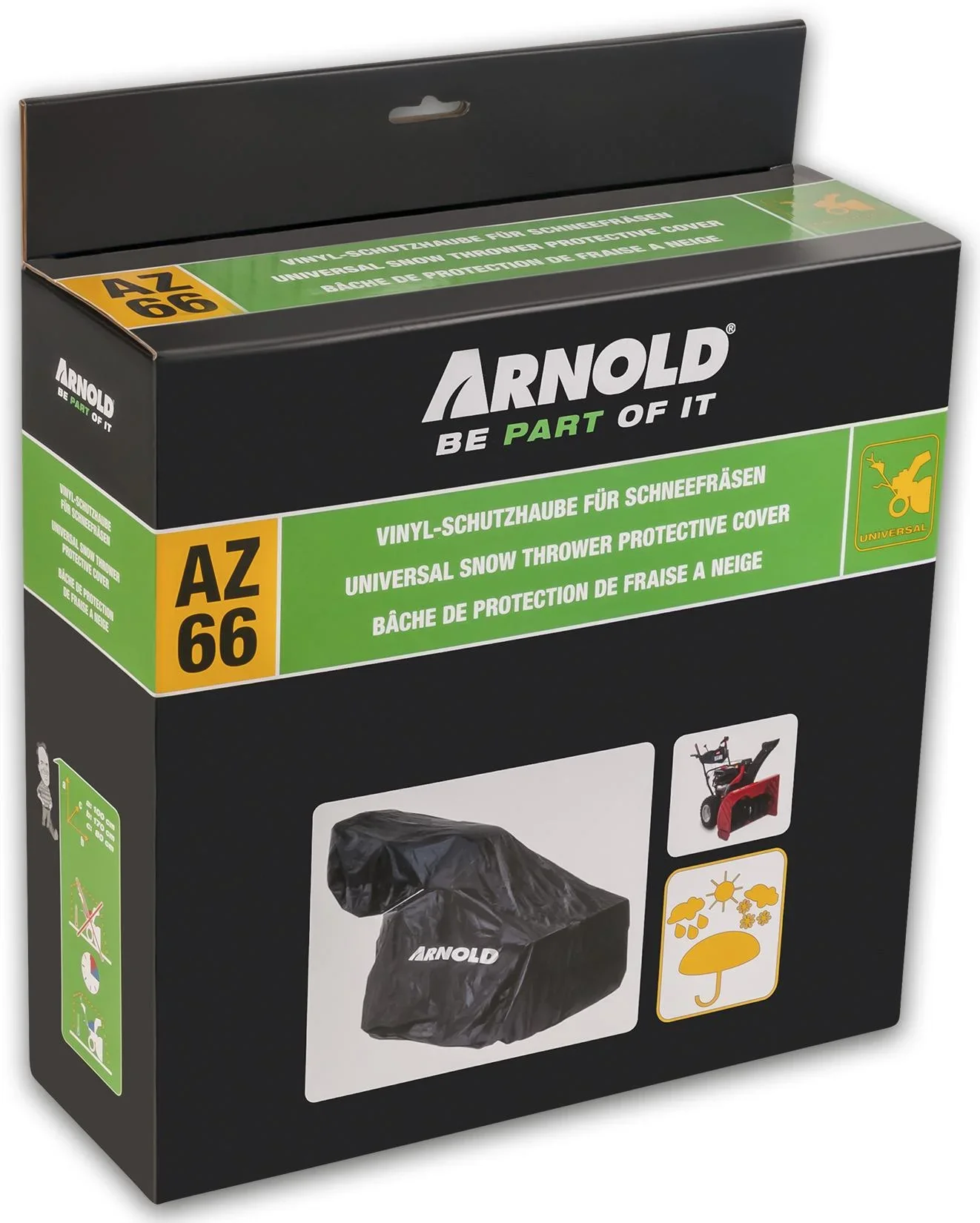 Universal Abdeckplane für Schneefräsen, 170 x 80 x 100 cm - 1