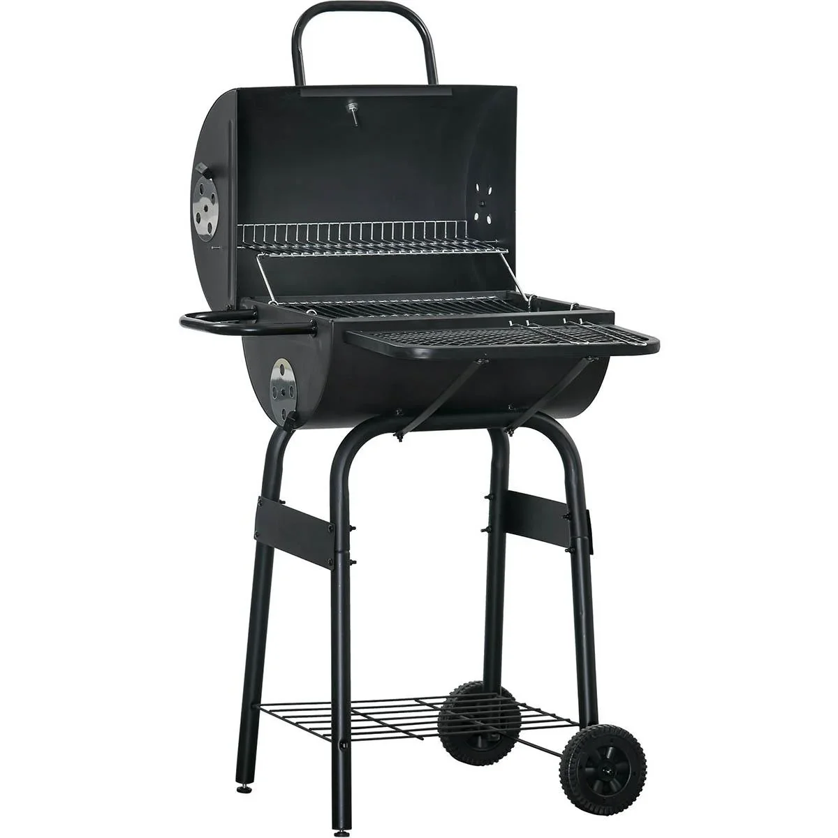 BBQ-Holzkohle - mit Deckel - Metall - Schwarz - 3