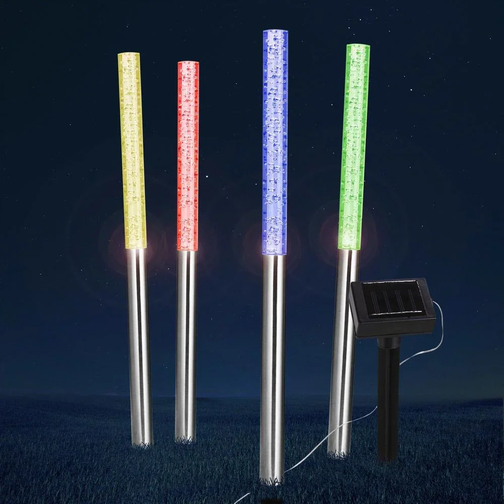 4x LED-Solarlampe mit Farbwechsler - 5