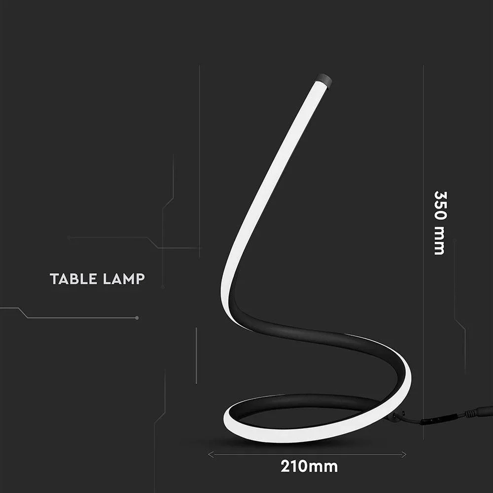 VT-7312 LED-Design-Tischleuchte - 17W - 1300 Lumen - 3000K - Schwarz - 0