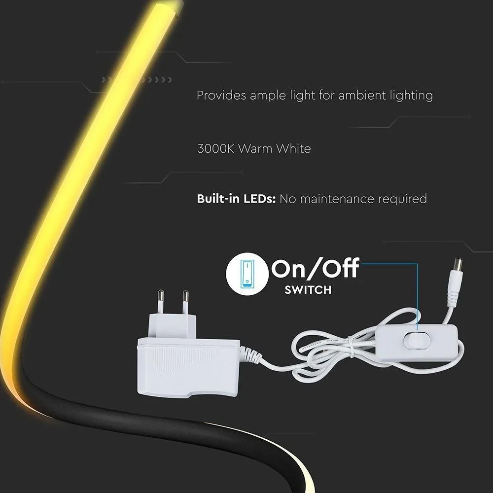 VT-7312 LED-Design-Tischleuchte - 17W - 1300 Lumen - 3000K - Schwarz - 1