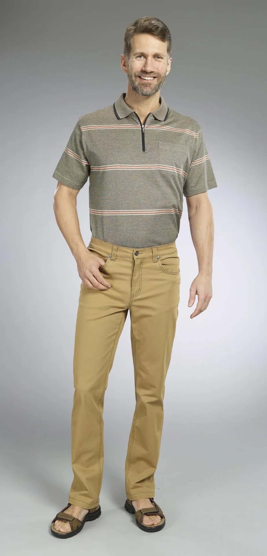Stretchhose, Farbe camel, Gr.48 - 8