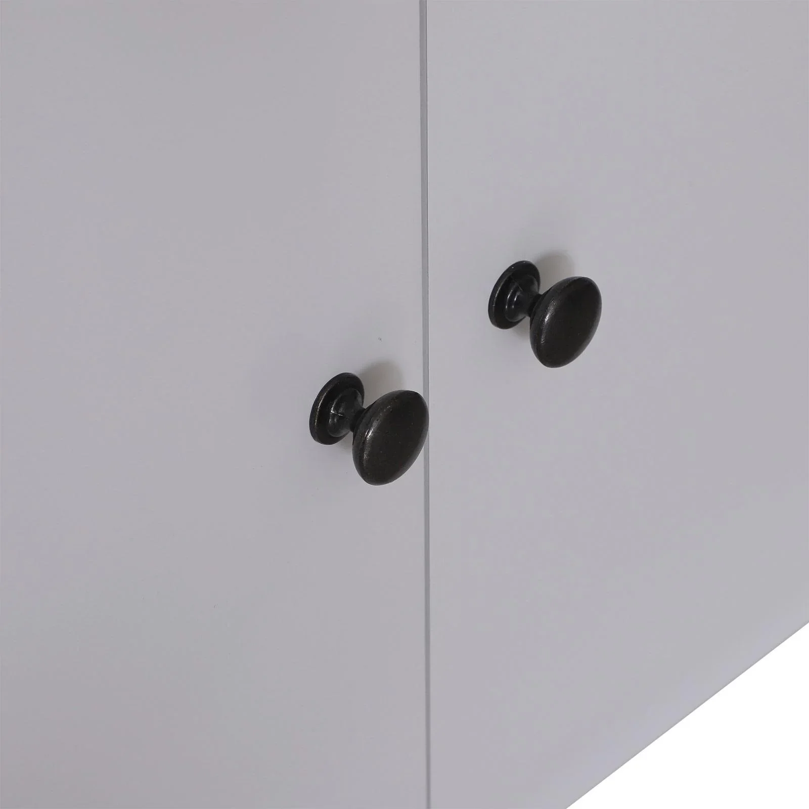 Standregal Stufenregal Bücherregal Leiterregal mit Schrank 3 x Fach 1 x Schrank Holz Weiß 65 x 40 x 180 cm - 3