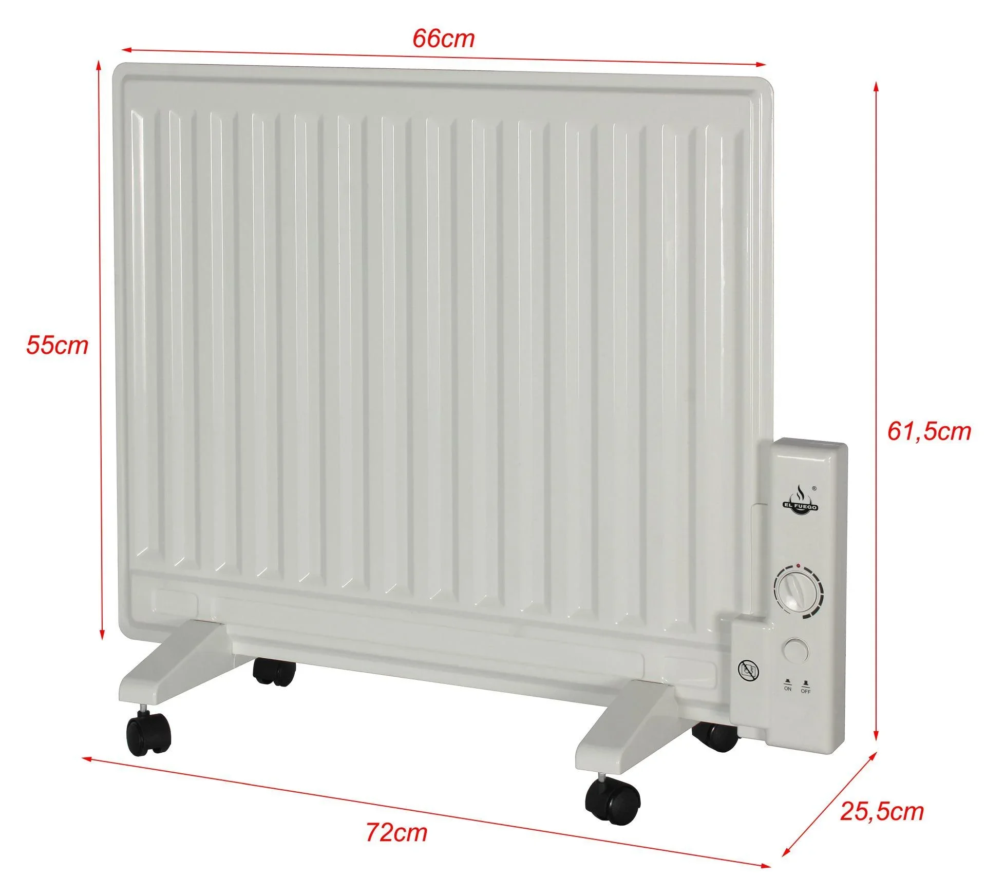 Öl Paneelheizer, weiß, 600 W - 4
