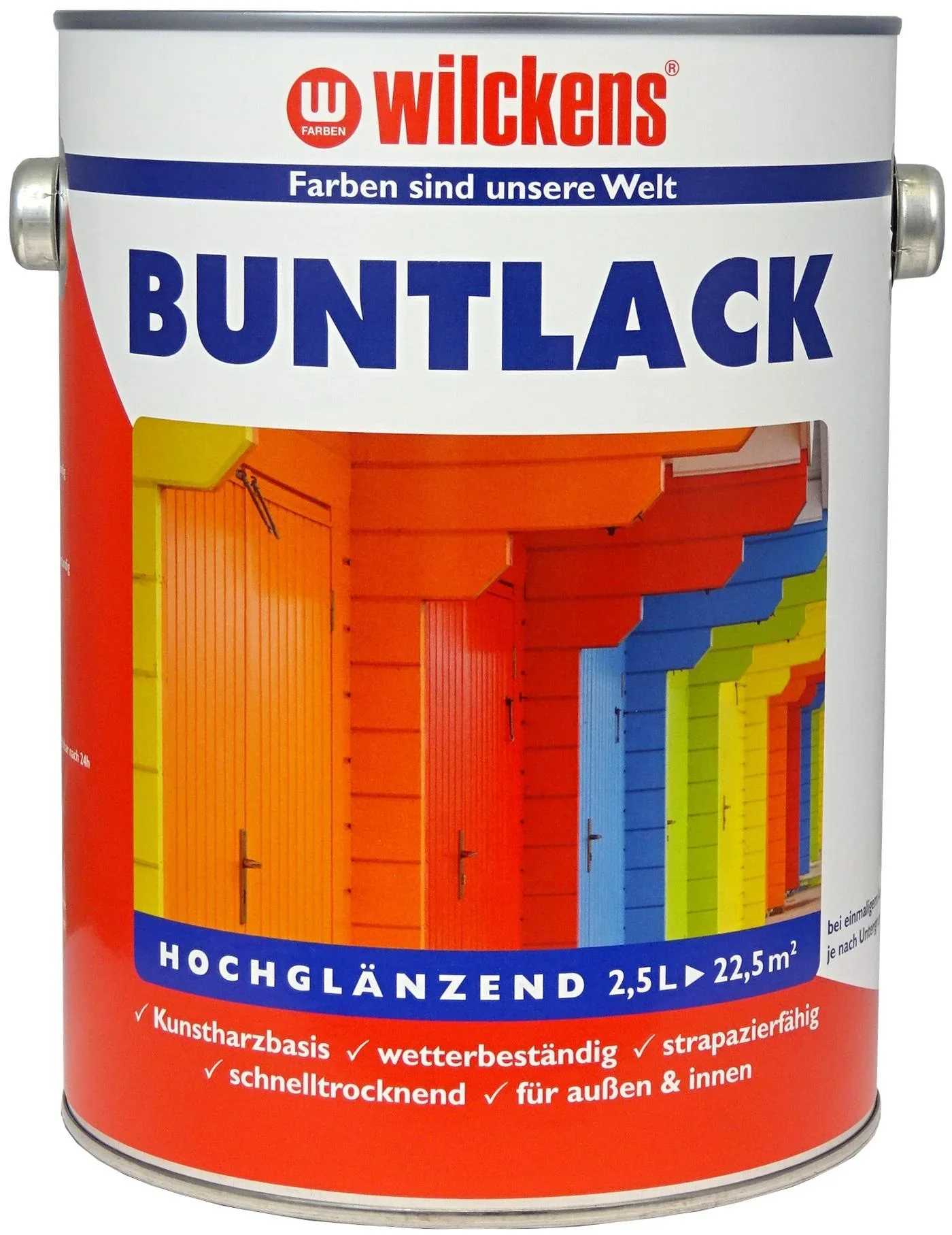 Buntlack reinweiß, hochglänzend, 2500 ml - 0
