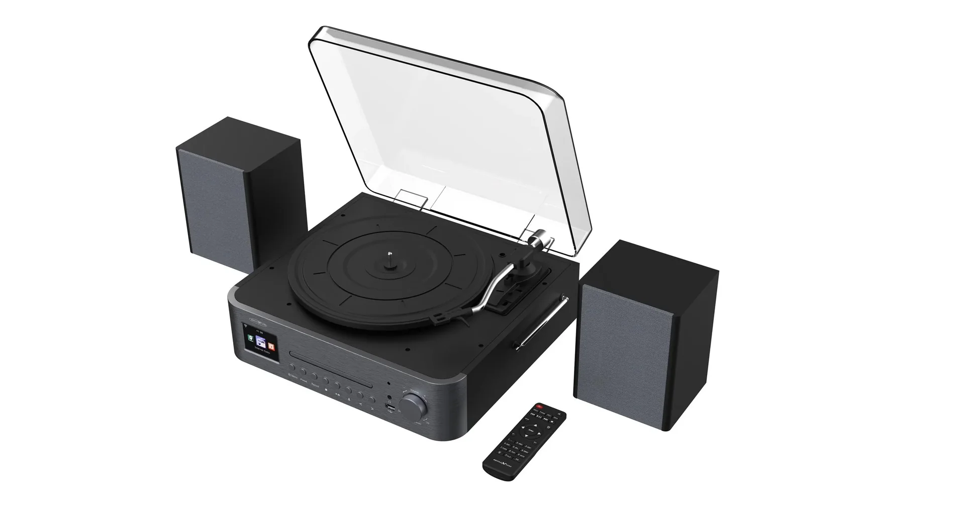 Anlage mit Plattenspieler, Internet, UKW, DAB+/DAB Radio, Bluetooth und MP3 CD-Player - 8