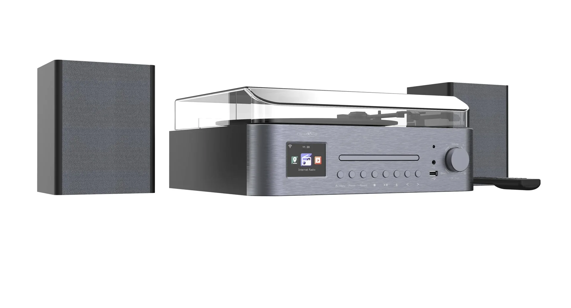 Anlage mit Plattenspieler, Internet, UKW, DAB+/DAB Radio, Bluetooth und MP3 CD-Player - 10