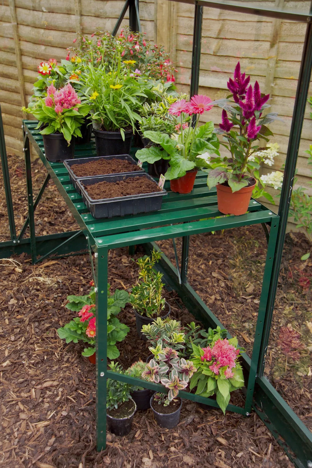 Alutisch, Farbe 1 Ablage, Farbe 121 x 54 x 76 cm, Farbe smaragd - 1