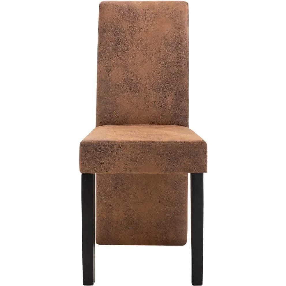 Esszimmerstühle 2 Stück Kunstleder braun - 2