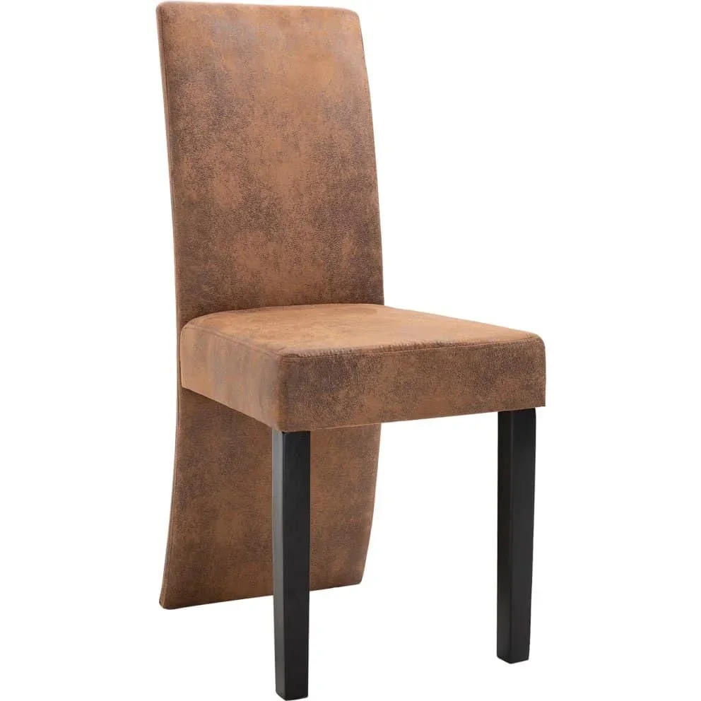 Esszimmerstühle 2 Stück Kunstleder braun - 4
