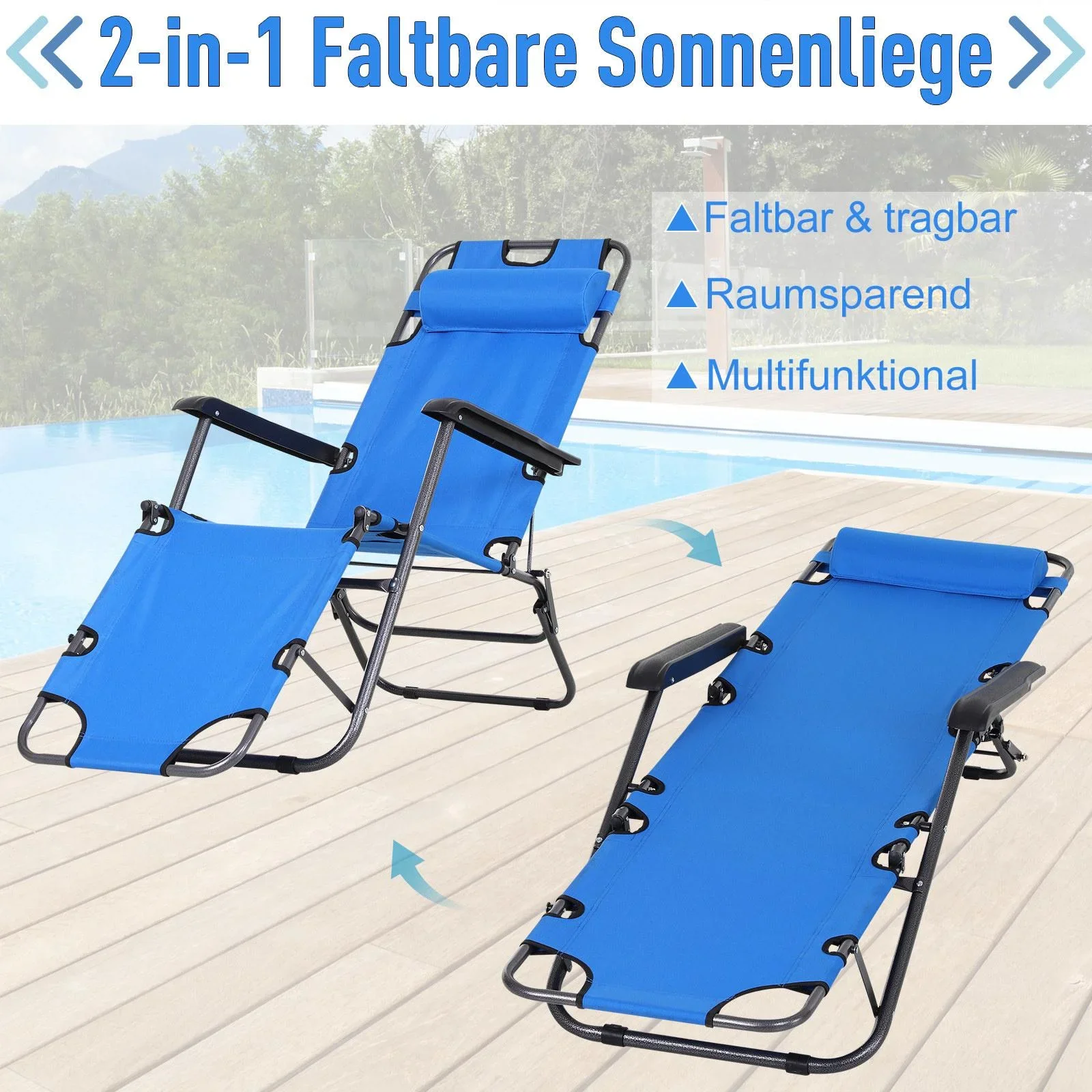 Relaxliege mit Kopfkissen - 1