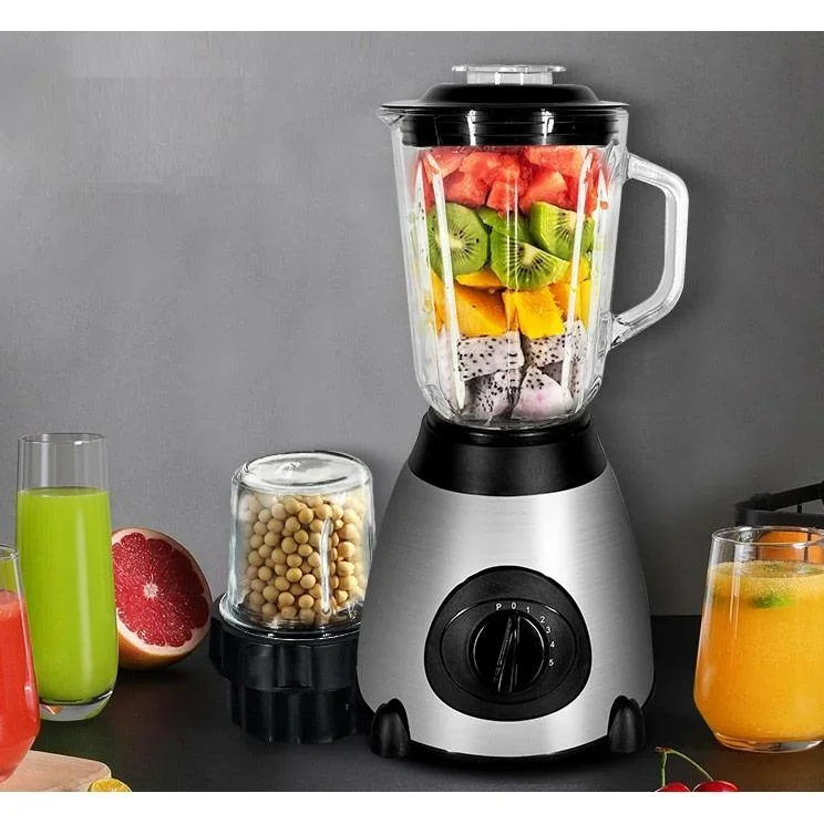 Mixer - 5 Geschwindigkeitsstufen - 1,5 l - 1000 W - Edelstahl - 3