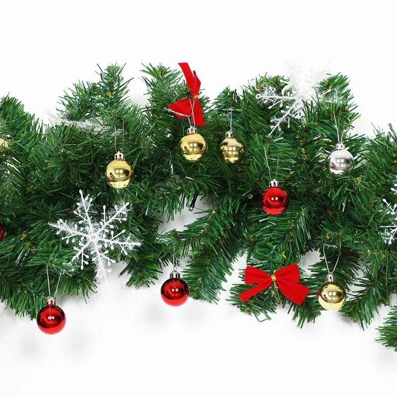 Girlande Weihnachtskranz 5m mit 80 LED's inkl. Dekoration für drinnen/außen - 2