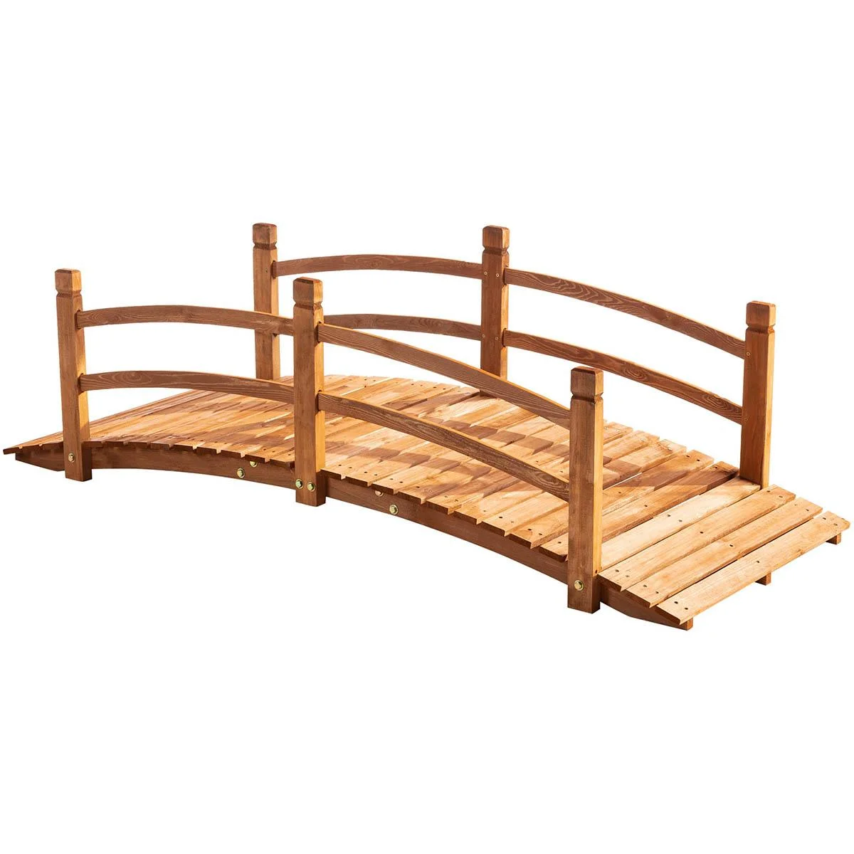 Gartenbrücke aus Holz 185 cm x 72 cm x 58 cm - 2