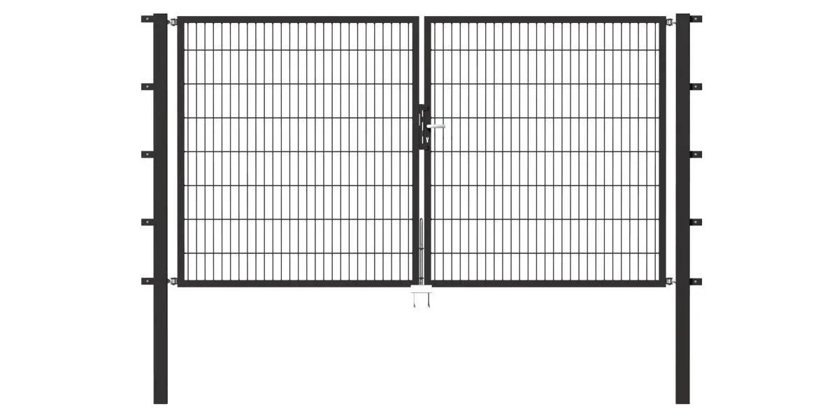 Doppeltor Flexo mit Zubehör, anthrazit, Breite 250 cm, Höhe 80 cm, PF: 60x60 cm - 0