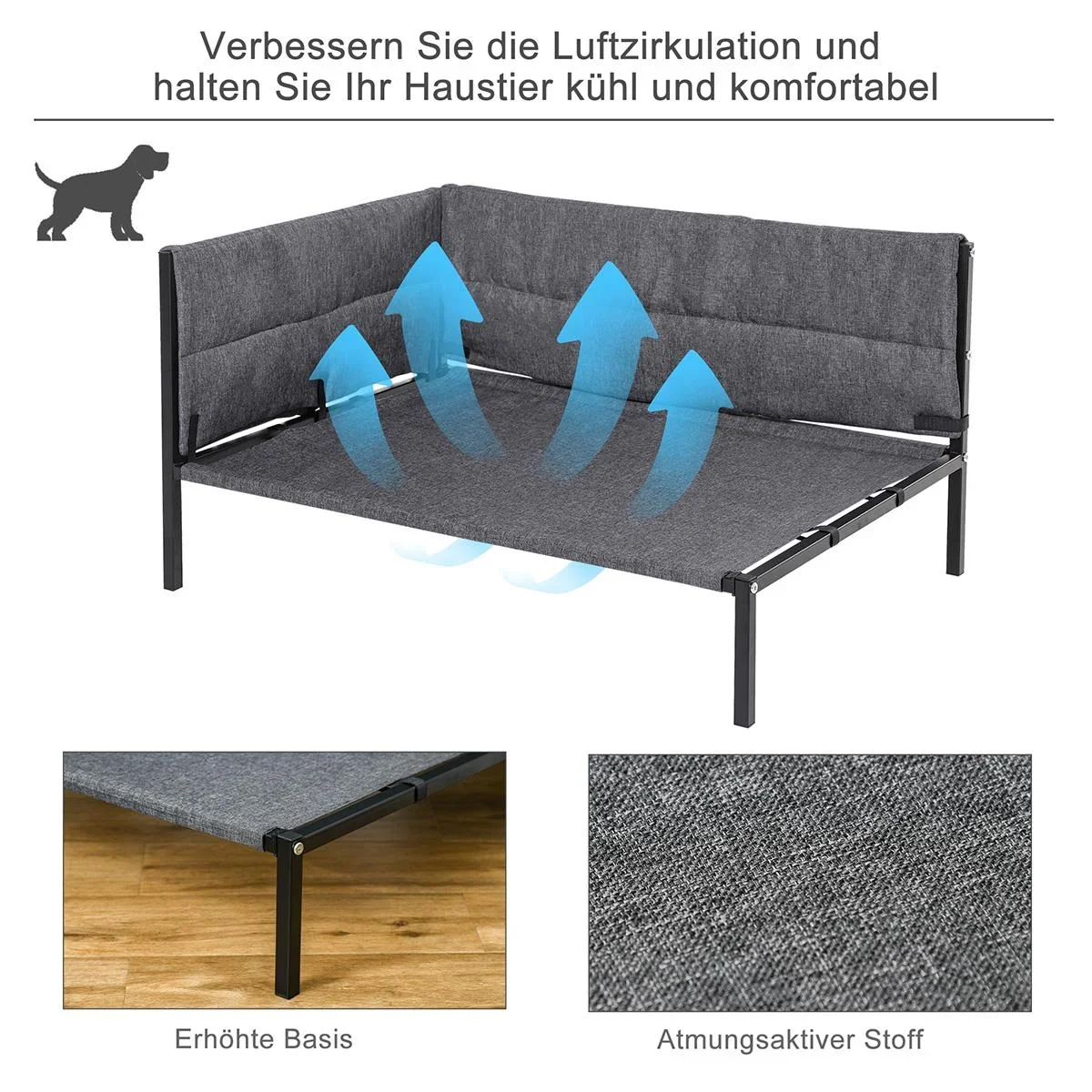 Hundesofa mit 2 Kissen Hundebett m - 1