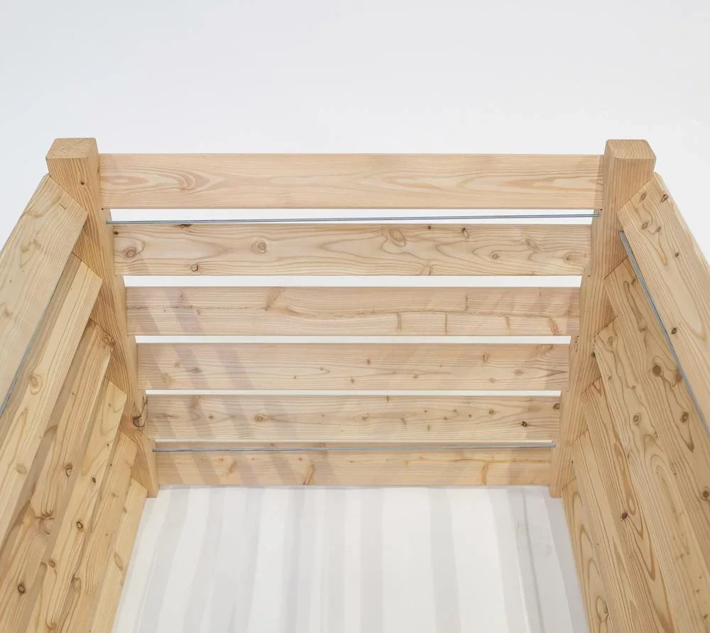 Komposter Lärchenholz, 100 x 100 x 80 cm - 2