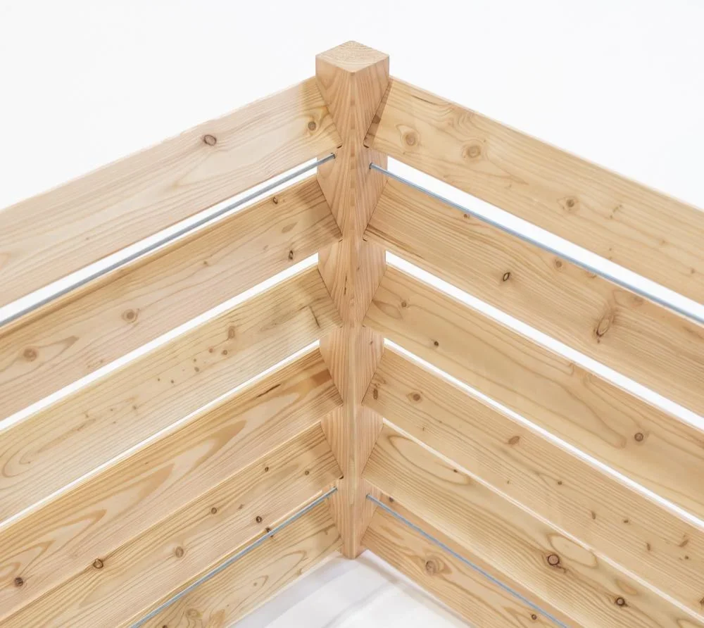 Komposter Lärchenholz, 100 x 100 x 80 cm - 3