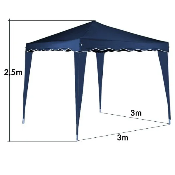 Faltpavillon. Partyzelt Capri - Popup dunkelblau 3x3m - 5