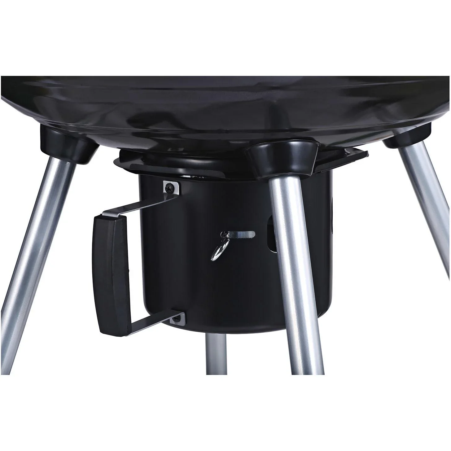 Grillwagen Kohlegrill Standgrill Kugelgrill BBQ rund mit Aschefänger Metall Schwarz Ø57 x 94 cm - 3