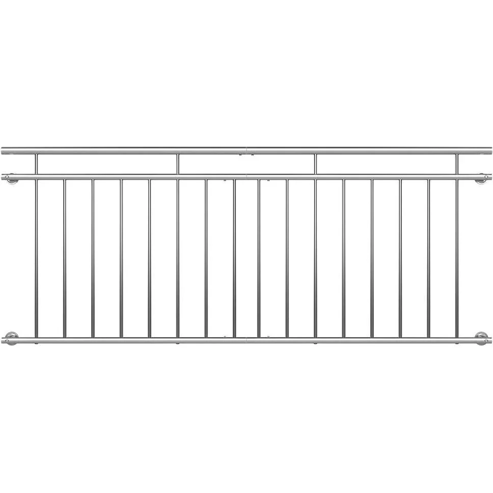 Edelstahl-Balkongeländer 90x225 cm - 3