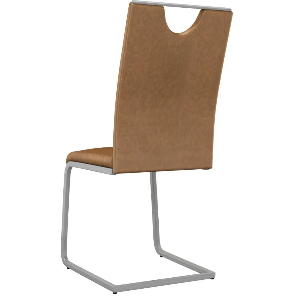 Esszimmerstühle 2 st Kunstleder braun - 0