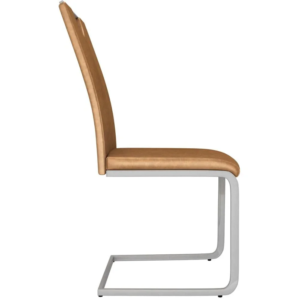 Esszimmerstühle 2 st Kunstleder braun - 4