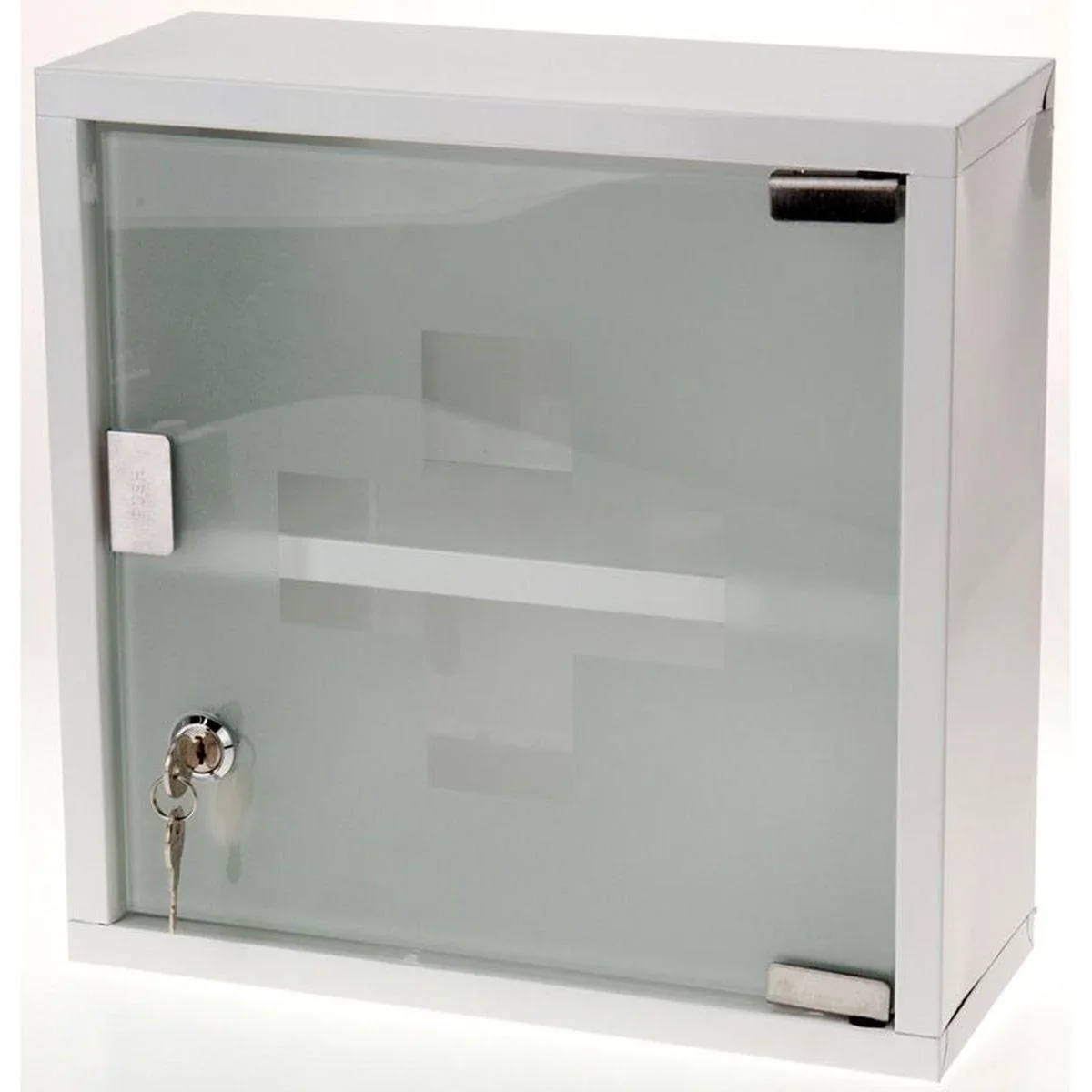 Moderner Medizinschrank - mit Schloss - aus Edelstahl - 0