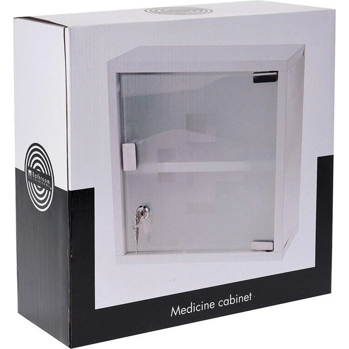 Moderner Medizinschrank - mit Schloss - aus Edelstahl - 1