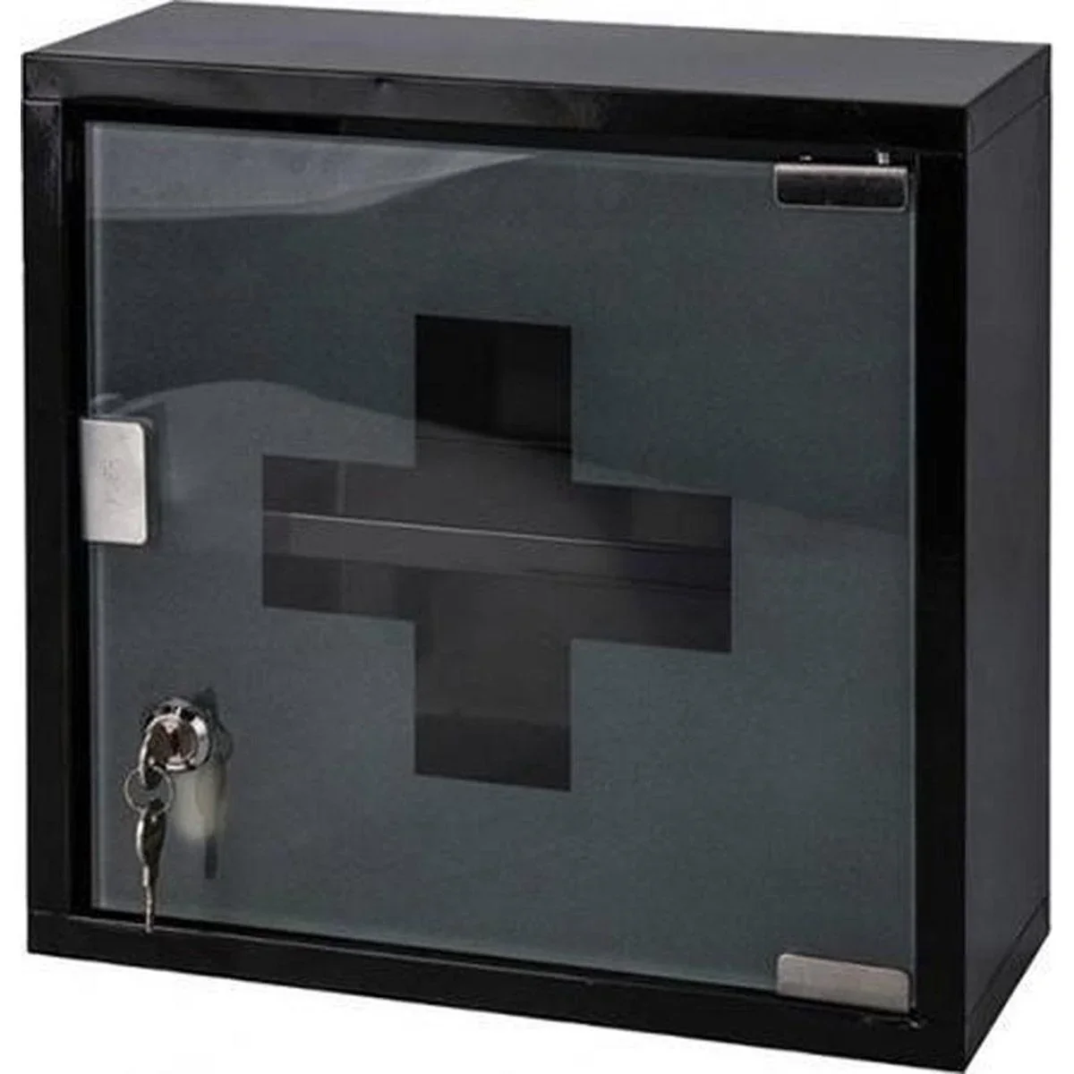 Moderner Medizinschrank - mit Schloss - aus Edelstahl - 2