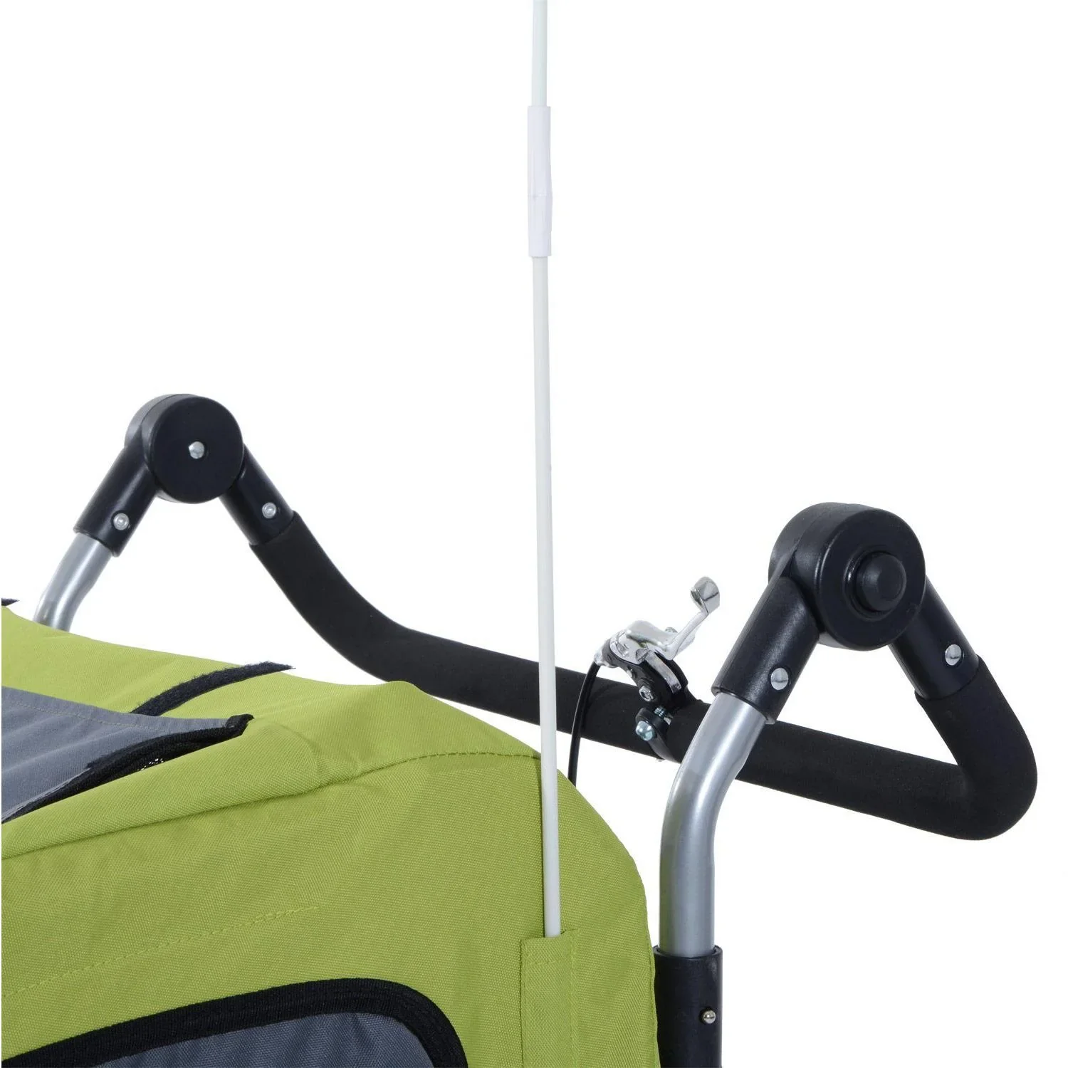 Hundeanhänger Jogger Fahrradanhänger Metall Grün - 1