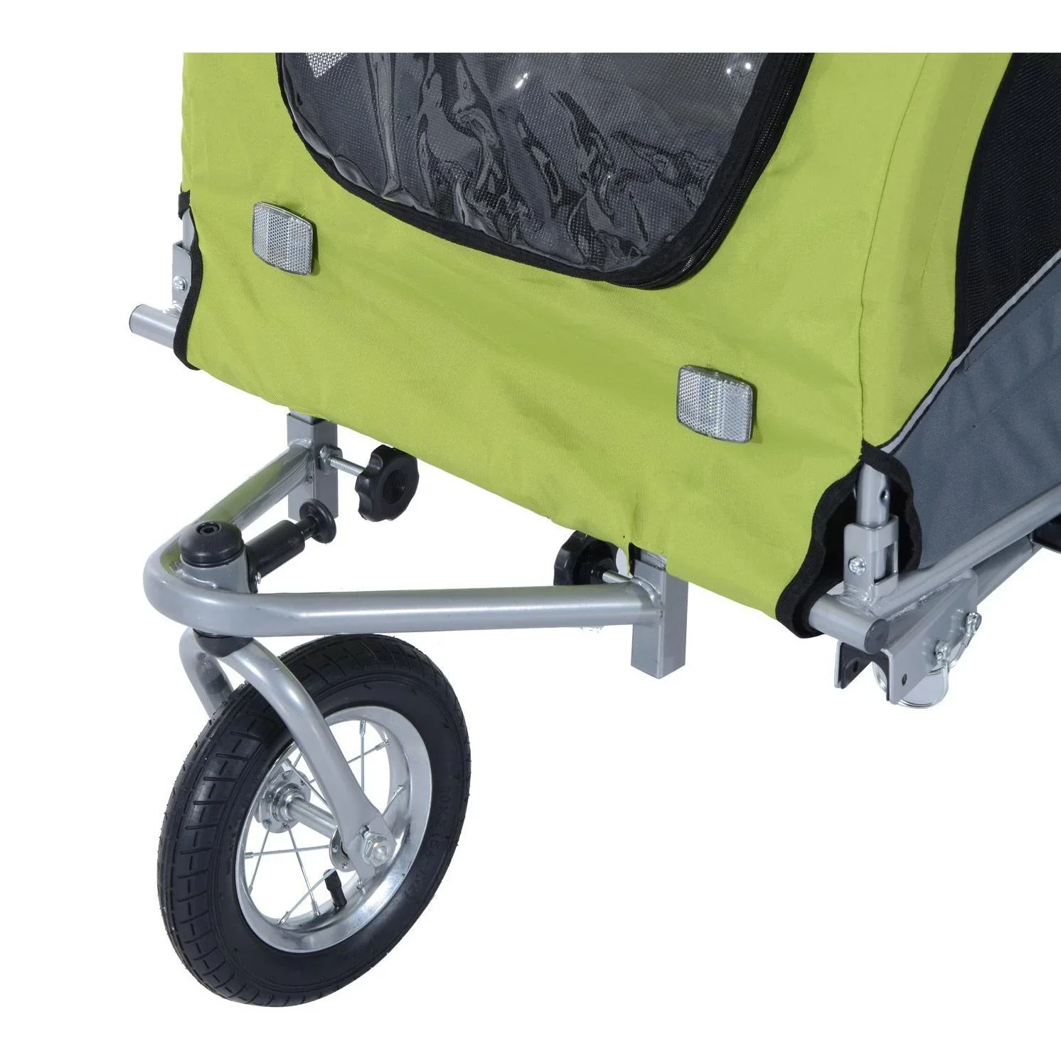 Hundeanhänger Jogger Fahrradanhänger Metall Grün - 3