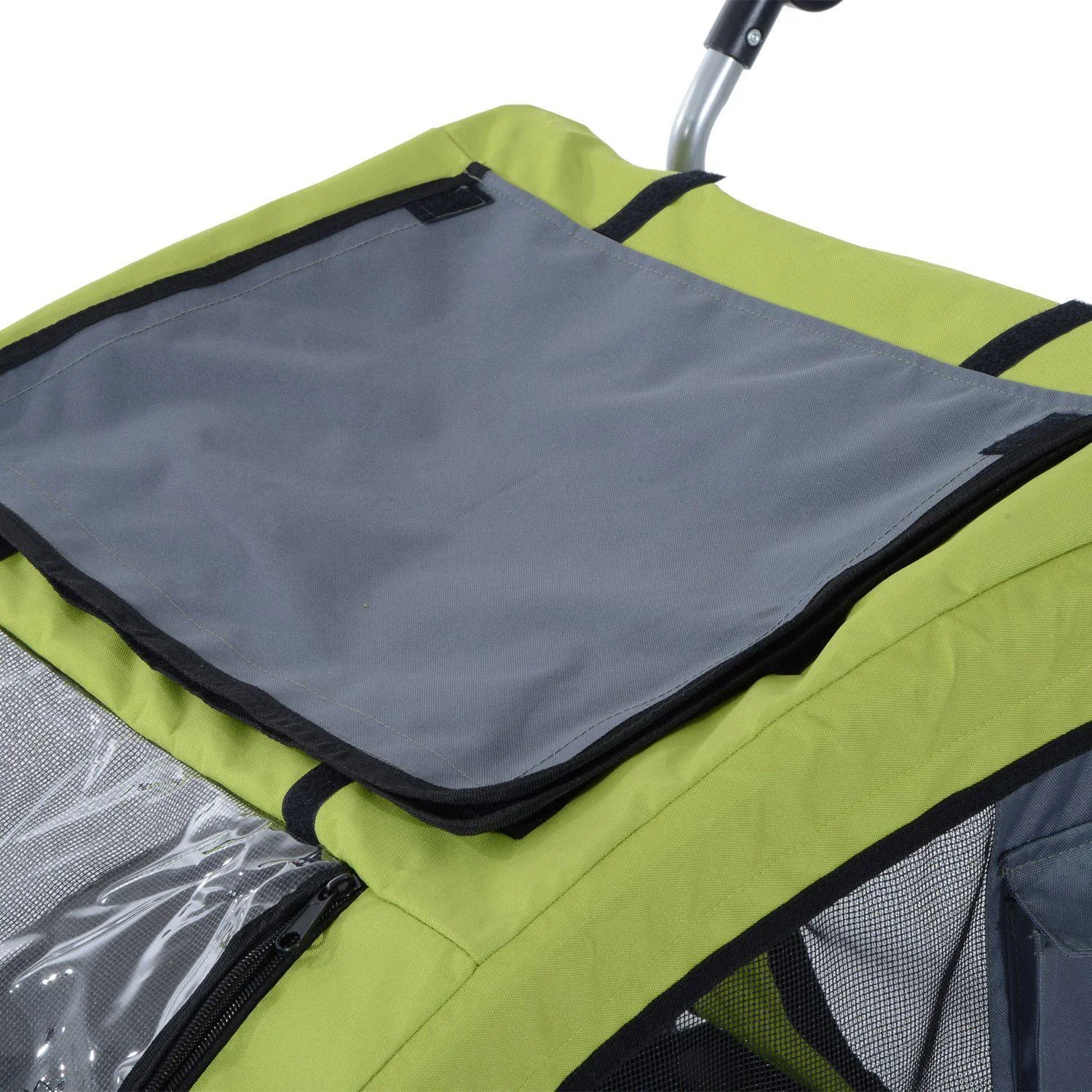 Hundeanhänger Jogger Fahrradanhänger Metall Grün - 5